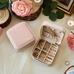 Portagioielli in velluto personalizzato • Portagioielli da viaggio • Proposta di matrimonio • Regalo di compleanno • Regalo di San Valentino • Regalo arabo