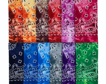 Cotton Paisley Bandanas, Paisley Bandana Scarf Headband Neck Sciarpa Wrist wear 100% Cotton for men women black red yellow face mask