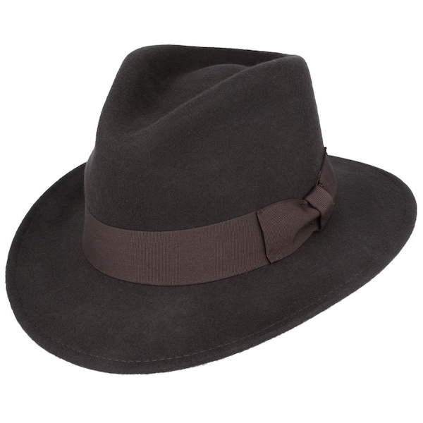 Chapeau Fedora pliable en feutre de laine : élégant, durable et adapté aux voyages – Élégance intemporelle pour la mode moderne.