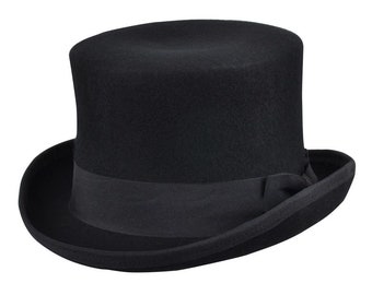 Wool Felt Soft Crushable Top Hat: Elegant Style with Convenient Portability - Perfect for Formal Wear & Traveling in Style