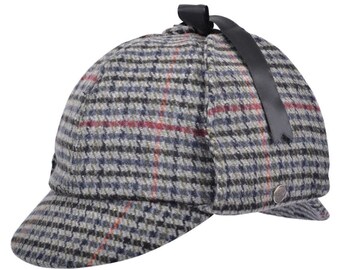 mystère vintage : chapeau de deerstalker en tweed - découvrez des indices dans un style classique