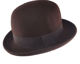 Soft Wool Bowler Hat Blends Vintage Sophistication With Modern Comfort, Wool Construction Adds Comfort to This Quintessential Dapper Style
