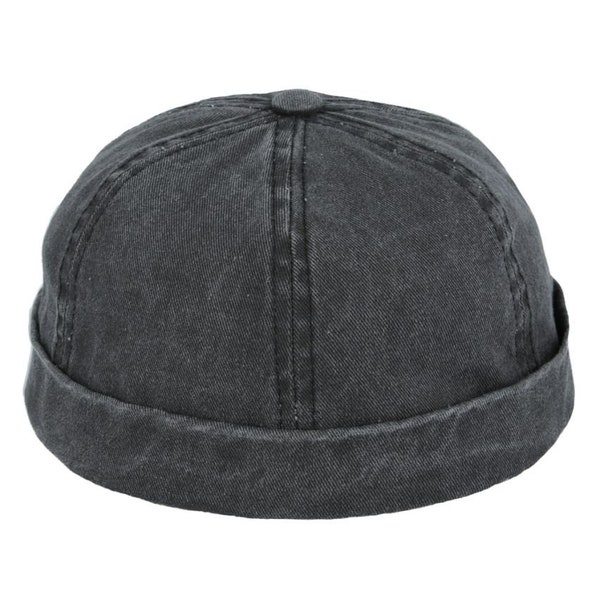 Casquettes docker homme en velours côtelé à revers roulés - Casquettes sans bords style rétro