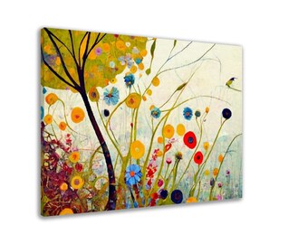 Poppy Meadow 4 | Canvas | Modern | Contemporary | New and Exclusive | Flowers | Warm Tones