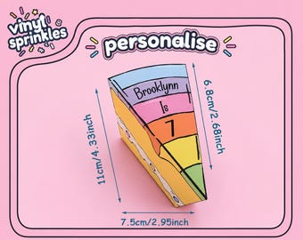 Personalised party favour boxes Rainbow Cake Slice Party Bags Custom Birthday Treat boxes Kids Party bags Party Favour Party Decorations