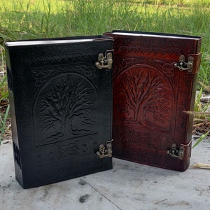 Leather Bound Journal, Personalized Leather Journal, Tree of Life Journal, Grimoire Journal, Book of Shadows, Vintage Diary, Christmas Gift