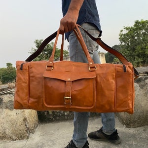 Personalisierte Ledertasche/Handgefertigte Leder Reisetasche/Leder Weekender Für Männer/Reisetasche Für Männer/Bestes Geschenk Für Ihn