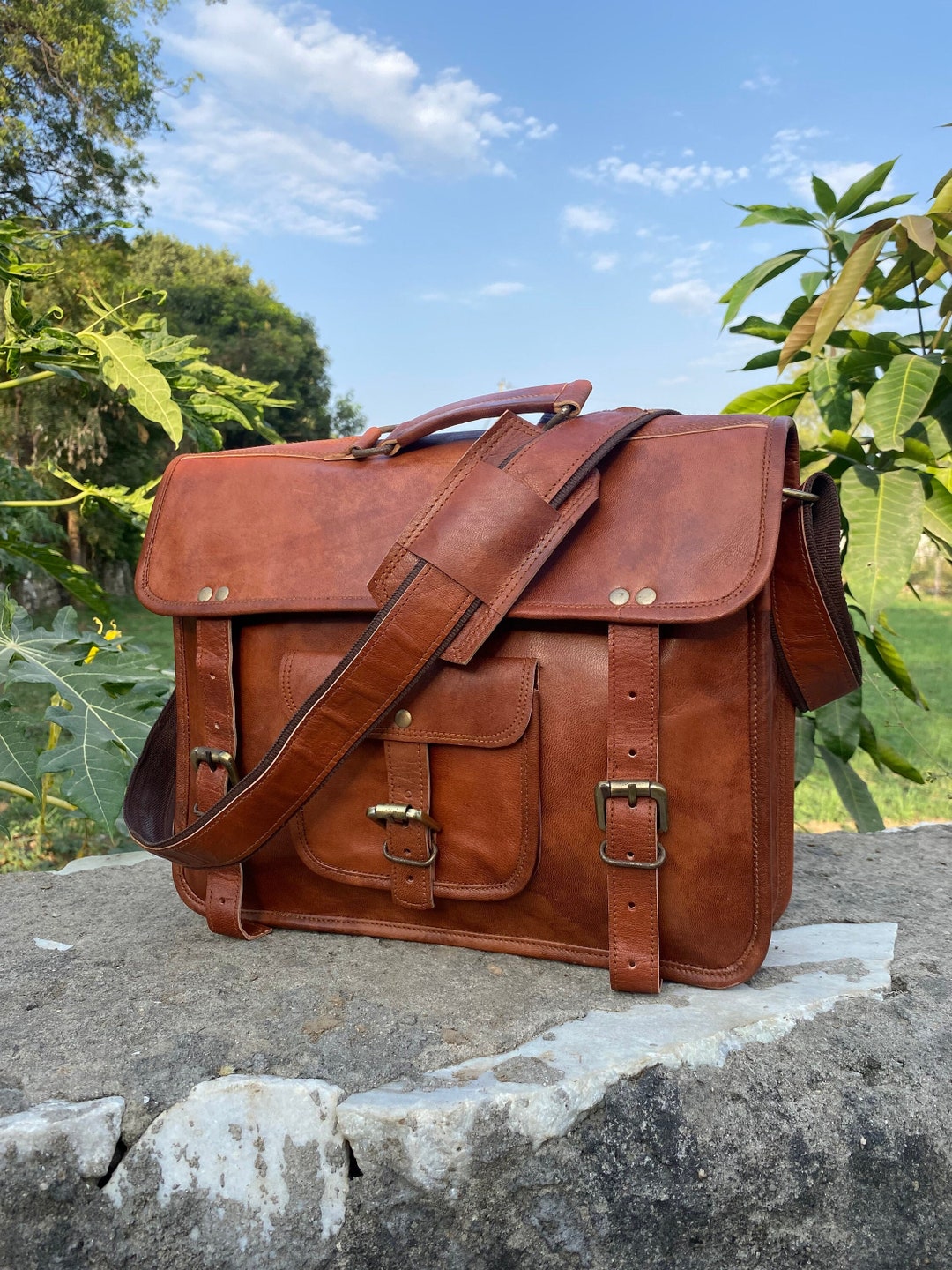 Gute Zeiten Schlechte Handtasche Vleder Bag Leder Messenger Bag
