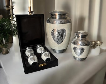 Urn for Human Ashes, Cremation Urn for Human Ashes, Heart Urn, Set of Urns, Keepsakes Urn, Funeral Urn, Urn, Decorative urns