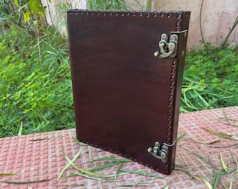 Handmade Leather Ring Binder: Refillable Grimoire, Organizer, Document Holder