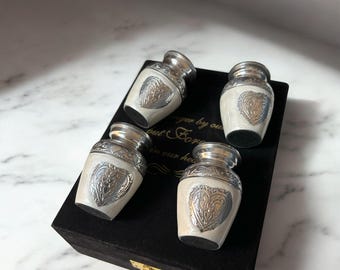 Small Urns For Human Ashes, Keepsake Urns For Human Ashes, Mini Urns for Human Ashes, Urns, Set of 4 Mini Urns, Decorative Urns