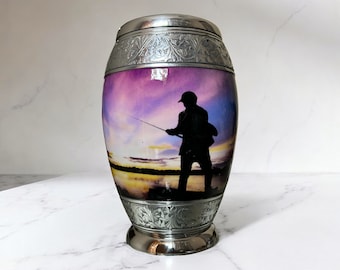 Fishing Urns for Human Ashes, Cremation Urn for Adult Human, Urn for Funeral, Urns for Human Ashes, Unique Urn, Decorative Urn, Urns