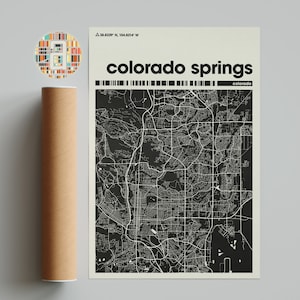 Colorado Springs Stadt Karte, Colorado Stadt Karte, Minimalistischer Stadtplan, Moderne Stadt Karte, Individuelle Stadt Poster, Wand Dekoration, Home Dekor, Büro