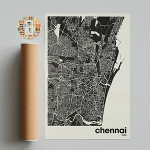 Chennai Karte, Chennai Karte Druck, Minimalistische Karte, Indien Druck, Minimalistisches Dekor, druckbare Wandkunst, Wohnzimmer, Dekoration, Galeriewand,