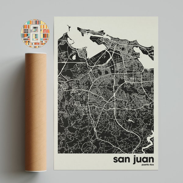 San Juan Map, San Juan Map Print, Minimalist Map, Puerto Rico Print, Minimalist Decor, Printable Wall Art, Living Room, Home Decor, Gallery