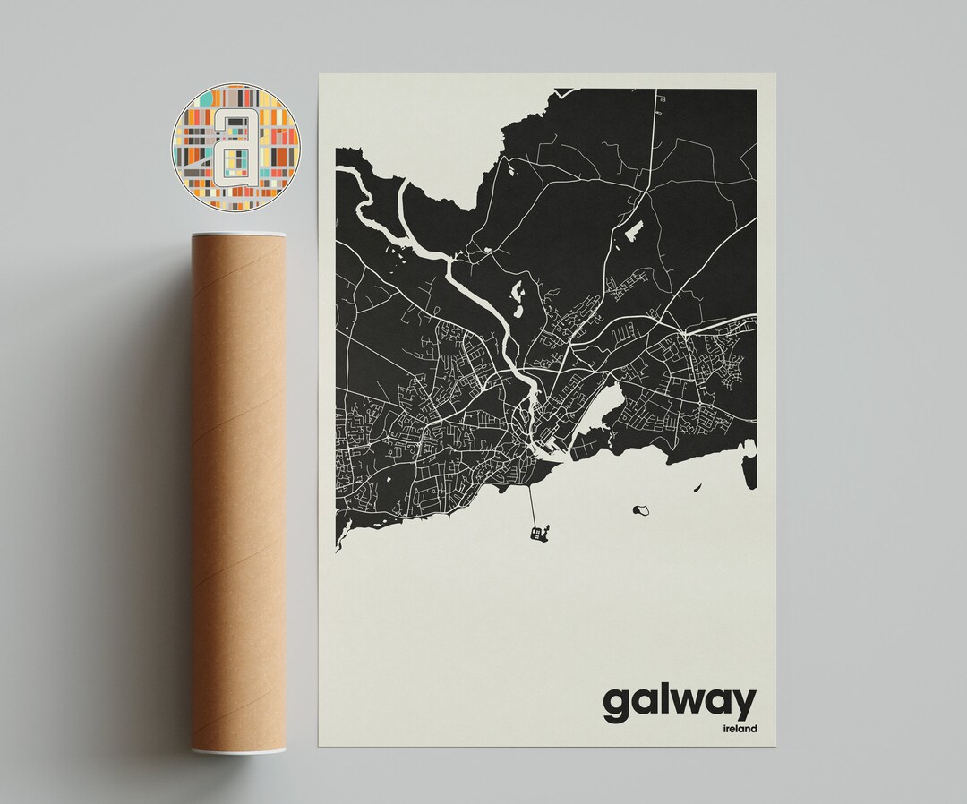 Galway, Map, Galway Map Print, Minimalist Map, Ireland Print ...