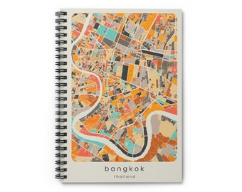 Bangkok, Bangkok Journal, Thailand Notebook, Personalized Notebook, Notebook, Custom Journal, Travel Notebook, Spiral Notebook, Ruled Line