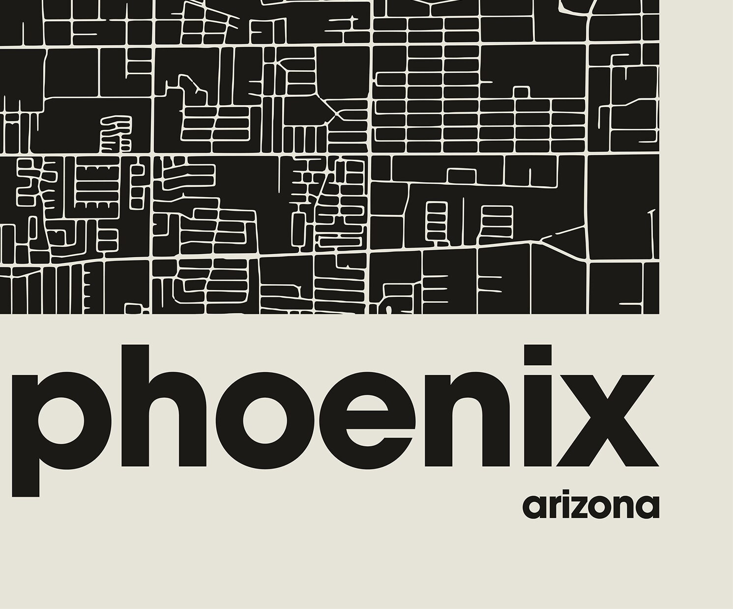 Phoenix City Map, Arizona City Map, Minimalist City Map, Modern City ...