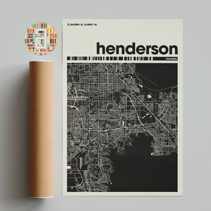 Henderson, Stadt Karte, Nevada Karte, Minimalistischer Stadtplan, Moderne Stadt Karte, Individuelle Stadt Poster, Wand Kunst, Home Dekor, Büro Dekor