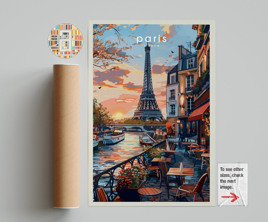 Paris Travel Print, Paris France Travel Gift, Printable City Poster ...