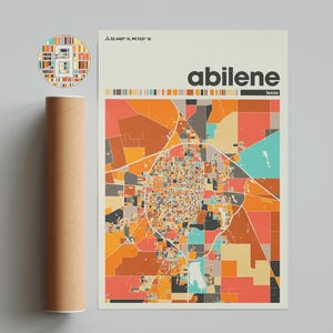 Abilene Karte Abilene Poster Druck Minimalistische Karte Texas Druck Minimalistisches Dekor druckbare Wandkunst Wohnzimmer Innendekor Galeriewand