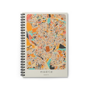 notebook gift, Custom Recipe Book, Travel Journal, Bullet Journal, Goodnotes Notebook, Travelers Notebook, Gift For Travelers, Custom Journal, Gift For Her, Madrid notebook, Madrid Journal, Spain notebook, Spain journal