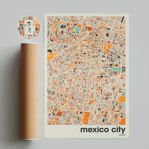 Mapa da Cidade da Cidade do México, Mapa da Cidade do México, Mapa da Cidade Minimalista, Mapa da Cidade Moderno, Pôster Personalizado da Cidade, Impressão de Arte de Parede, Decoração para Casa, Decoração para Escritório