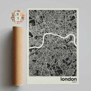 London Map Print: Minimalist City Art Poster