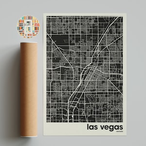 Carte de Las Vegas, impression carte de Las Vegas, carte minimaliste, impression Nevada, décoration minimaliste, art mural imprimable, salon, décoration d'intérieur, galerie