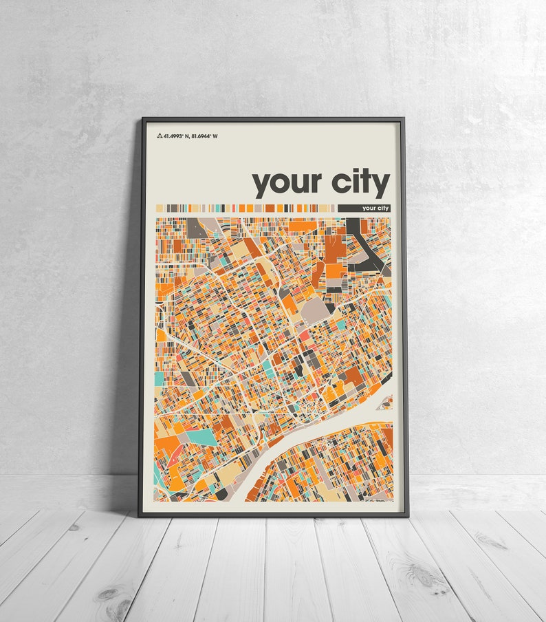 Personalized Map Print Custom Minimalist Map City Map Print Etsy