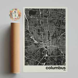 Columbus Map, Columbus Map Print, Minimalist Map, Ohio Print, Minimalist Decor, Printable Wall Art, Living Room, Home Decor, Gallery Wall,