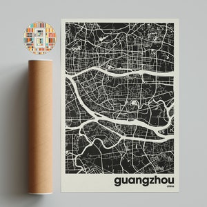 Guanton, Stadt Karte, China Karte, Minimalistischer Stadtplan, Moderne Stadt Karte, Individuelles Stadt Poster, Wand Kunst, Home Dekor, Büro Dekor