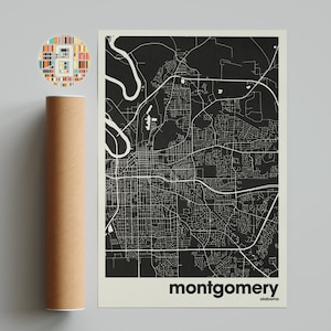 Montgomery Stadt Karte, Alabama Stadt Karte, Minimalistischer Stadtplan, Moderne Stadt Karte, Individuelle Stadt Poster, Wand Kunst, Wohn Dekor, Büro Dekor
