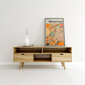 Albuquerque New Mexico Map Print – Colorful Minimalist Wall Art Poster for Home Office Decor, Southwest City Map Gift image 13