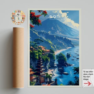 Bali Travel Poster: Indonesia Wall Art, Home Decor