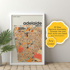 Adelaide Stadt Karte Digitaler Download Australien Druckbare Wand Kunst Schwarz Und Weiß Straßen Karte Modernes Wohnkultur Minimalist Reise Poster