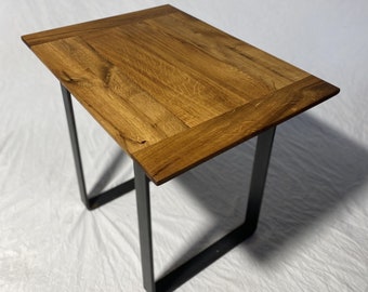 Table basse table d'appoint chêne bois de récupération, poutres à colombages nobles upcyclées