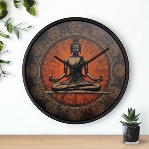 Yoga Meditation clock, yoga gift, meditation gift, yoga clock, unique gift, cool clock, cool gift, Gift for her, gift for him, yogi