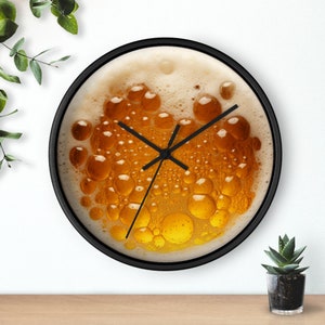 Beer clock, wall clocks, beer, drinking clock, beer foam, pub clock, bar clock, clock clock, gift for her, gift for him