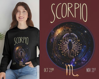 Scorpio Sweatshirt, Scorpio zodiac gift, Gifts for Her, Scorpio sweatshirt, Gift For Scorpio, Unisex Crewneck Sweatshirt