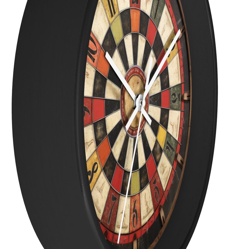 Retro Dartboard Clock, Dart Gifts, Bar Gifts, Dart Board, Gifts for Him
