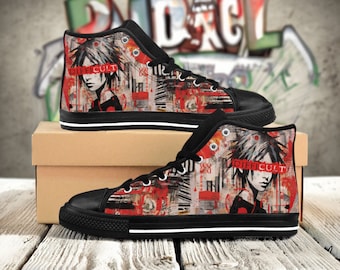 Schwierige Punk-Rock-Sneaker, Grunge-Sneaker, Punk-Rock-Sneaker, stärkende Sneakers, Boss-Babe-Geschenk, feministische Sneakers, Geschenk für sie