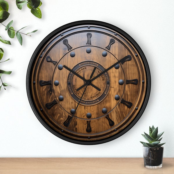 Whiskey Barrel Wall Clock, gift for him, whiskey, barrel, drinkers clock