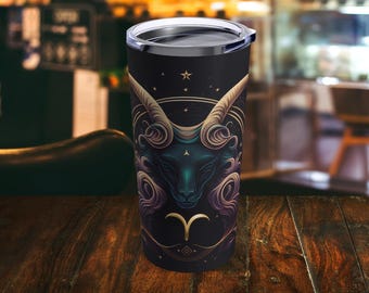 Copo do Zodíaco de Áries, copo de Áries, presente do zodíaco de Áries, copo do zodíaco de Áries, 20 onças