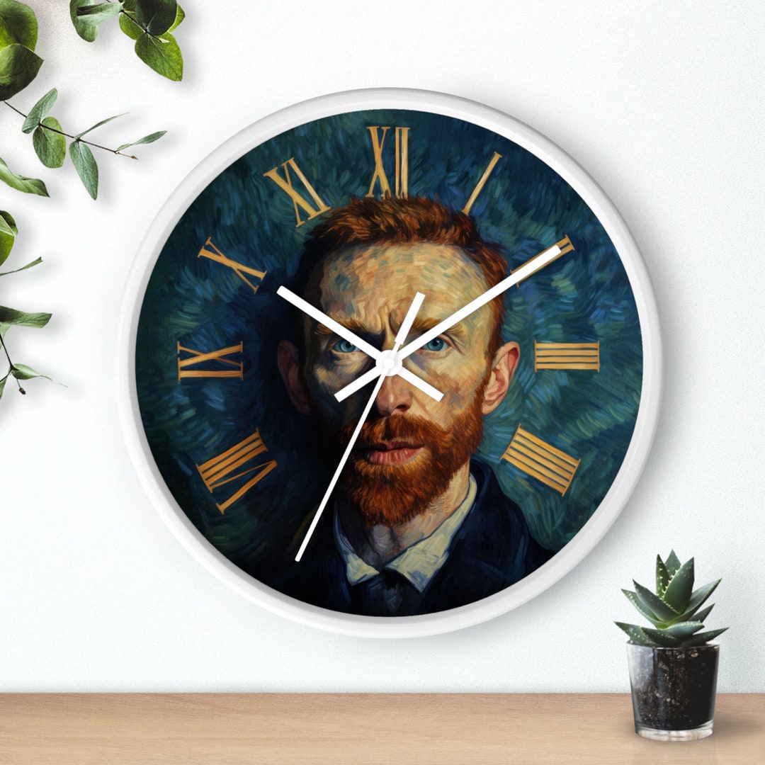 Vincent Van Gogh Clock, Artsy Wall Clock, Birthday Gift, Unique Wall