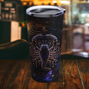 Scorpio Zodiac Tumbler, Scorpio tumbler cup, Scorpio zodiac gift, Scorpio zodiac cup, 20oz