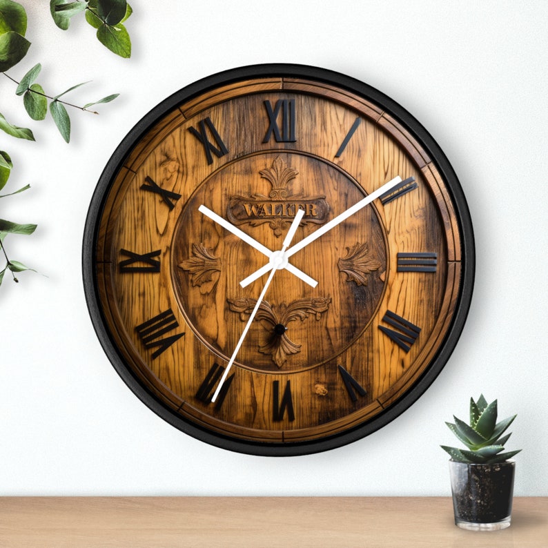 Orologio da parete a forma di botte di whisky, regalo per lui, whisky, botte di Johnnie Walker, orologio per bevitori immagine 5