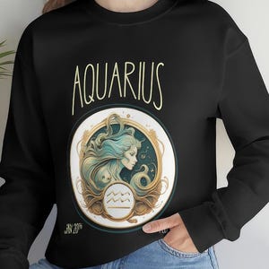 Wassermann Sweatshirt, Wassermann Sternzeichen Geschenk, Geschenke für sie, Wassermann Sweatshirt, Geschenk für Wassermann, Unisex Crewneck Sweatshirt