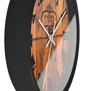 Whiskey Barrel Wall Clock, gift for him, whiskey, Johnnie Walker barrel, drinkers clock image 7