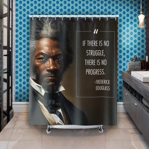 Where there is no struggle, Frederick Douglass quote, Quote curtain, History Appreciation curtain, history canvas,  gifts for her